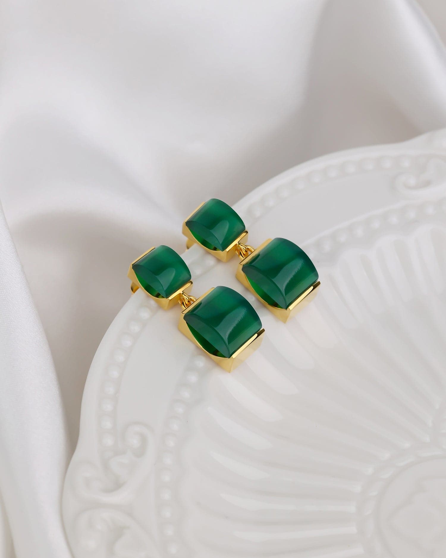 Arch Green Onxy Earrings - GEMX